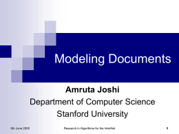 Author-Topic Models - Stanford University