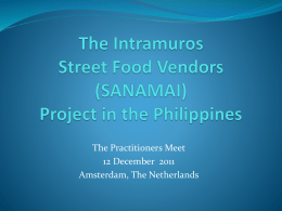 The Intramuros Street Food Vendors Project in the Philippines