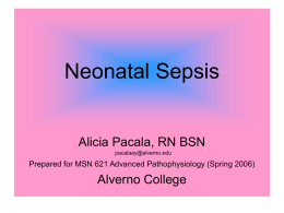 Neonatal Sepsis - Alverno College Faculty