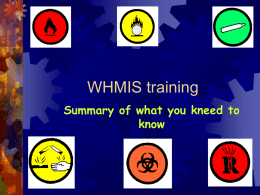WHMIS training - Healthcare Safety Info