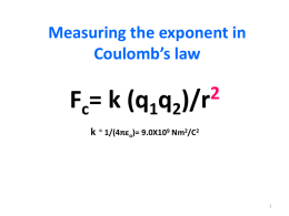 Measuring the exponent in Coulomb’s law