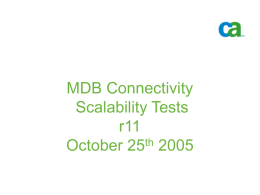 MDB Connectivity Scalability for r11 NSM