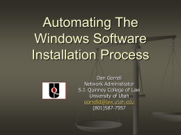 Automating Software Installation With MSI Packages