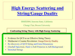 From Quarks/Gluons to Strings: String/Gauge Duality