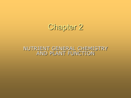 Chapter 1 Introduction - Soil 4234, Soil Nutrient Management