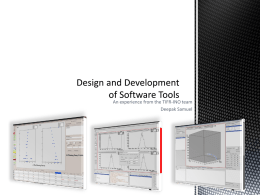 Design and Development of Software Tools