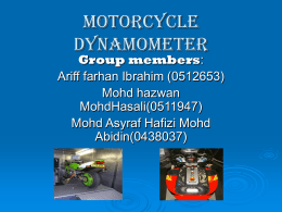 Motorcycle Dynamometer - International Islamic University
