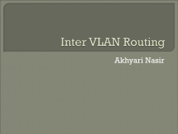 Inter VLAN routing