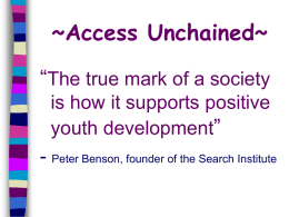 POSITIVE YOUTH DEVELOPMENT