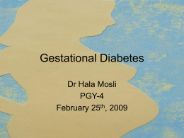 Gestational Diabetes - London Health Sciences Centre