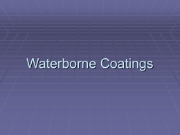 Waterborne Coatings - California CUPA Forum