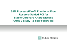 SJM PressureWireTM Fractional Flow Reserve