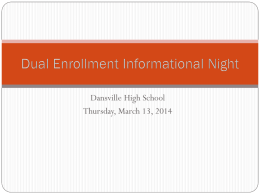 Dual Enrollment Informational Night