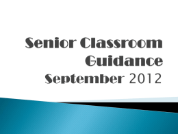 Senior Classroom Guidance