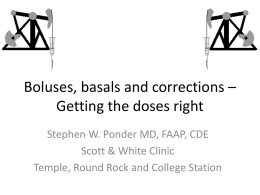 Boluses, basals and corrections – Getting the doses right
