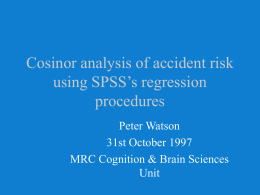 Cosinor analysis of accident risk using SPSS’s regression