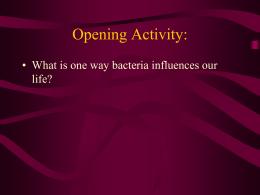 Bacteria - Tecumseh Local Schools