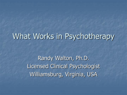 What Works in Psychotherapy