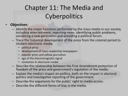 Chapter 11: The Media and Cyberpolitics