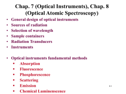 Chap. 7 (Optical Instruments), Chap. 8 (Optical Atomic
