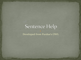 Sentence Help - WordPress.com