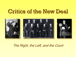 Critics of the New Deal