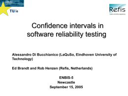Confidence bounds in software reliability testing