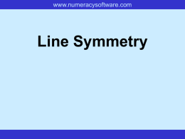 Line Symmetry - Numeracy Software