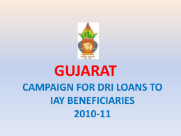 CAMPAIGN FOR DRI LOANS TO IAY BENEFICIARIES