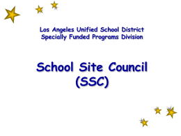 School Site Council Role and Responsibilities