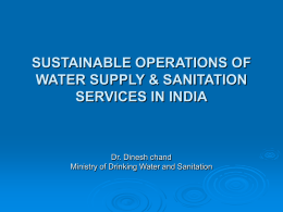 SUSTAINABLE OPERATIONS OF WATER SUPPLY & …