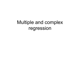 Multiple and complex regression