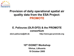 PROMOTE Protocol Monitoring for the GSE on Atmosphere