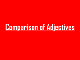 Comparison of Adjectives Private Moldo