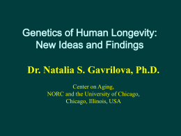 Genetics of Human Longevity: New Ideas and Findings