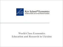 Слайд 1 - Kyiv School of Economics