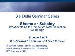 Title of Presentation Subhrendu K. Pattanayak RTI
