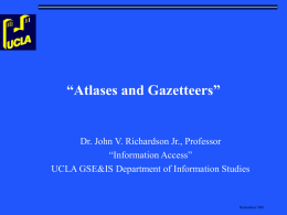 DIS 226 “General Reference Work: Atlases”