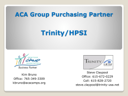 Camp Doctor &Trinity Ministries Partnership