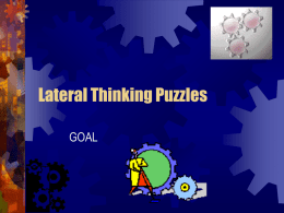 Lateral Thinking Puzzles - Greater Latrobe School District