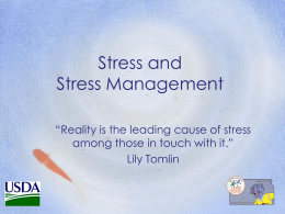 Stress Management - Team Nutrition Home