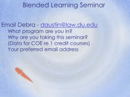 Blended Learning Seminar