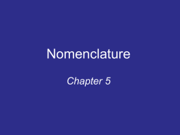 Nomenclature Chapter 5 - Cathedral High School