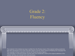 Grade 2: Fluency - Durham Public Schools' Professional