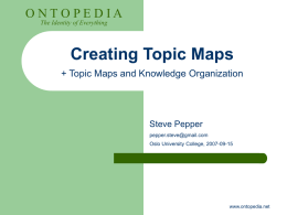 Creating Topic Maps