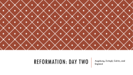 Reformation: Day Two