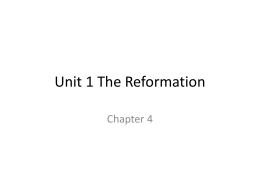 Unit 1 The Reformation - Kenston Local Schools