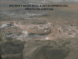 HYCROFT RESOURCES & DEVELOPMENT INC. Allied Nevada …