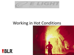 Working in Hot Conditions - E Light Safety, Training and