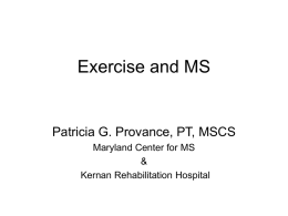 Exercise and MS